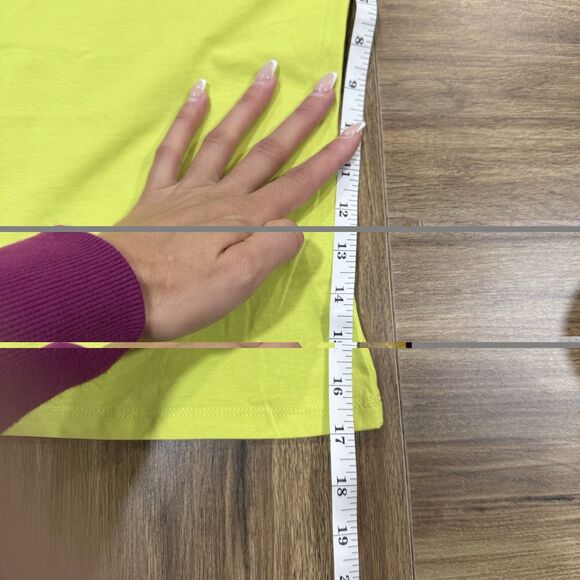 A|X Armani Exchange Short Sleeve Crew Neck T-Shirt Neon Green Women Sz Medium - Picture 4 of 7